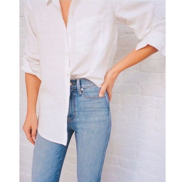 AYR The Riser High Rise Skinny Ankle Denim Jeans in Medium Wash Blue 27 … - Picture 4 of 14